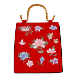 Tasche Leinen, Bambushenkel, Handtaschen, Asiatisch, 6596